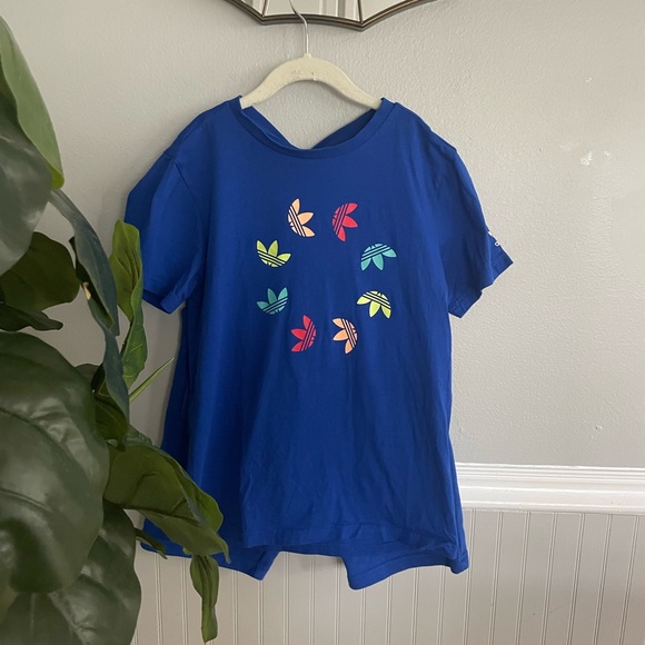 Adidas Boys Logo Blue Cotton Matching Set Outfit Bundle Size Small - Picture 2 of 14